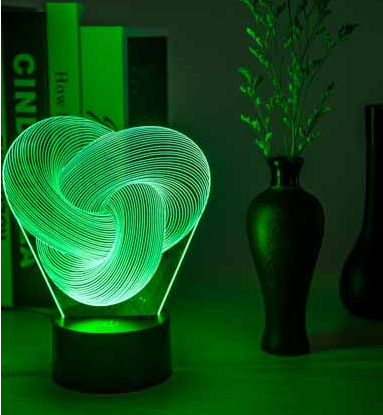 Twist Abstract LED 3D Night Light Touch Colorful Acrylic 3D Table Lamp Decoration Lighting Baby Sleeping Mood Lamp Best Gift